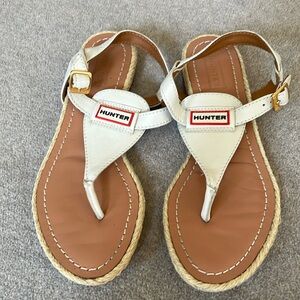 Hunter leather upper and sole sandal - gently worn